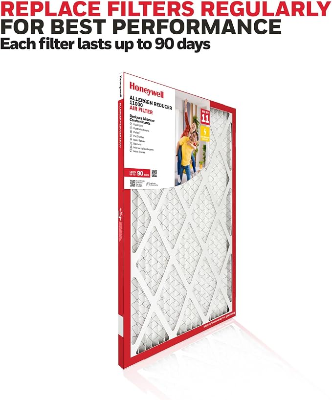 Honeywell 18x24x1 MERV 11 Allergen Reducer 11000 Electrostatic Pleated HVAC AC - Image 4