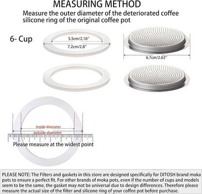 2 Pcs Filter with 3 Pcs Silicone Gasket Seals - Image 3