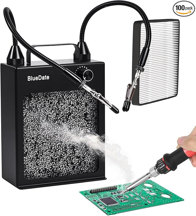Solder Fume Extractor with HEPA and Carbon Filter by BlueDate