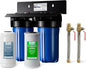 iSpring WGB21B-PB+AHPF12MNPT16X2 2-Stage Whole House Water Filtration System w/ by iSpring