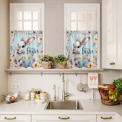 Happy Easter Kitchen Curtains Set 3 Piece - Image 7