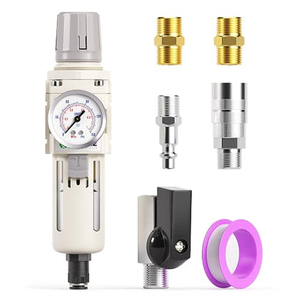 TAILONZ PNEUMATIC 1/2 Inch NPT Automatic Drain Air Filter Pressure Regulator by TAILONZPNEUMATIC