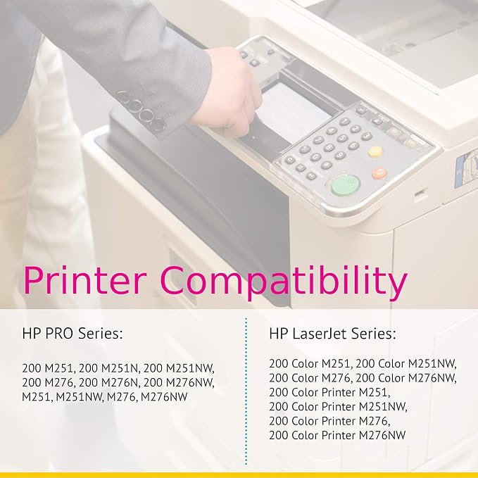 CS Replacement Toner Cartridge Compatible with HP 131A CF210A Black Color M251 M251NW M276 M276NW PRO 200 M251 M251N M251NW M276 M276NW 5 Set