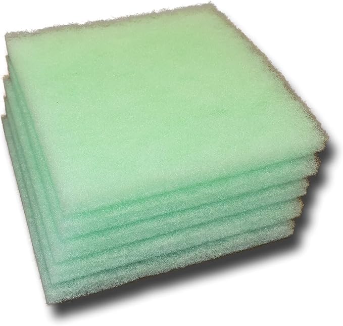 Lime Green Fine Filter Media, 5 Pack, Ponds or Water Gardens, Made in USA by TheFilterPro