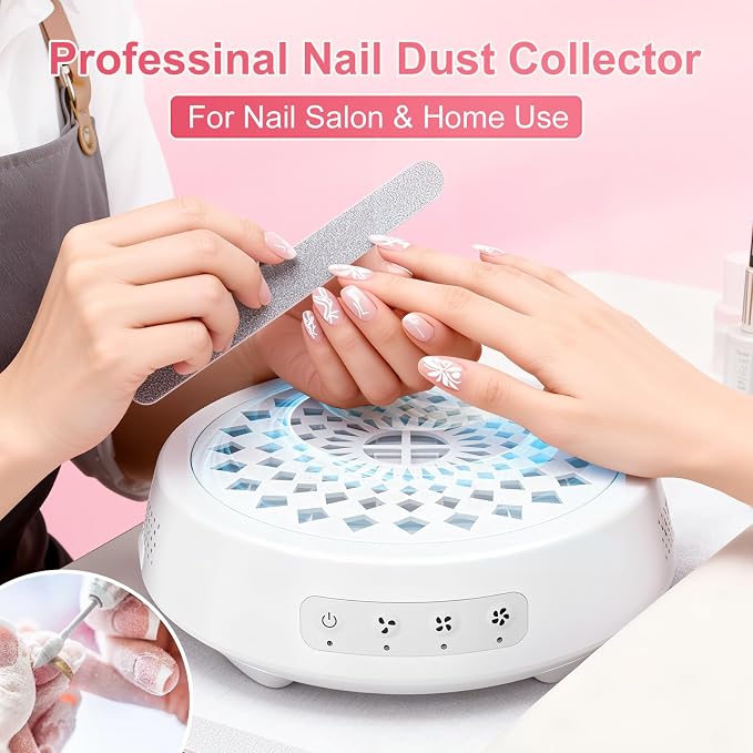 Professional Nail Dust Collector, Quiet Nail Vacuum Cleaner Machine - Image 4