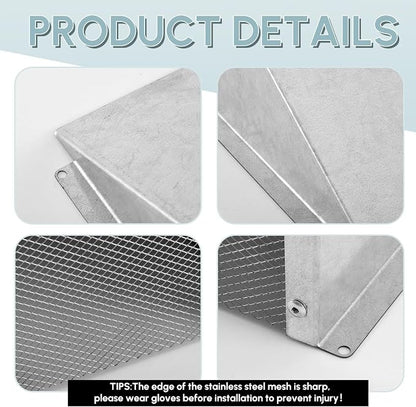8" x 8" White Galvanized Steel Vent Cover - Image 5