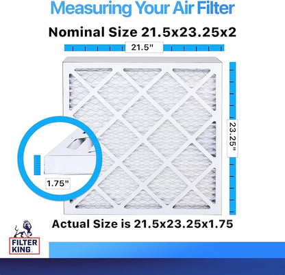 Filter King 21.5x23.25x2 Air Filter | 4-PACK | MERV 8 HVAC Pleated A/C Furnace - Image 2