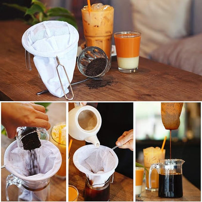 Coffee Sock Strainer Traditional Thai Brewing Coffee Filter - Image 6