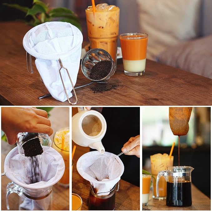 Traditional Thai Style Tea Filter Stainless Steel Size 3 Inches Friendly Using - Image 6