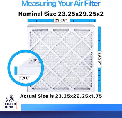 Filter King 23.25x29.25x2 Air Filter | 12-PACK | MERV 8 HVAC Pleated A/C - Image 2