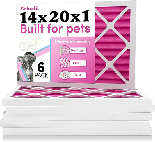 Colorfil 14x20x1 Air Filter | Made in the USA | Color Changing | Remove Cat and by ColorfilAirFilters