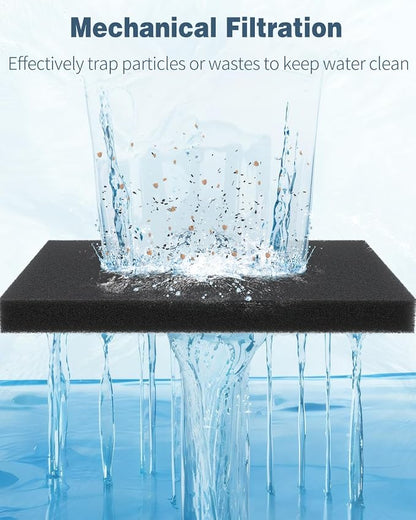 Pawfly 9" L x 9" W Aquarium Filter Media Sponge Aquarium Filter Media Pad - Image 5