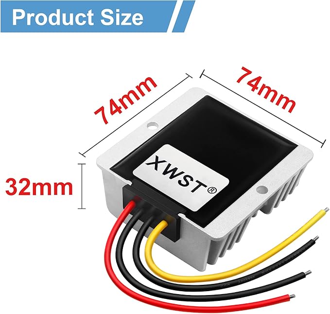 DC DC 12V to 13.8V 18A Step-up Module,Boost Converter 9V-13V to 13.8V Voltage Regulator,Waterproof Power Adapt 248W 13.8V Volt Transformer Module (12V to 13.8V 18A)