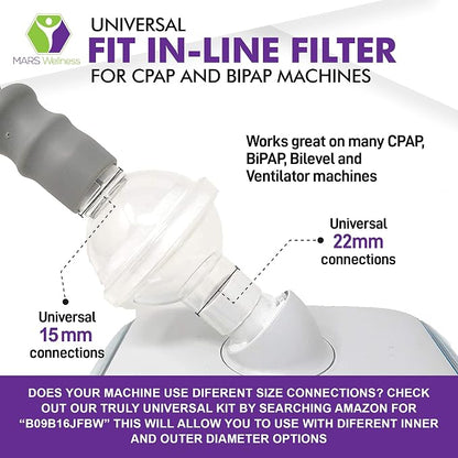 Mars Wellness Universal Fit CPAP Inline Filter - Image 2