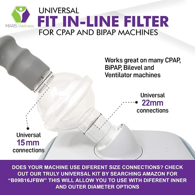 Universal Fit in-Line Filter for CPAP and BiPAP Machines - Image 2