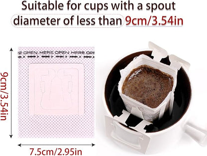 Pack of 50 Portable Hanging Ear Drip Coffee Bag, Single Serve Disposable Coffee - Image 2