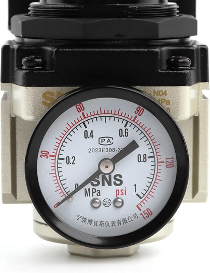 SNS AR4000-N04 Female Thread 1/2 NPT Air Pressure Regulator 0-150 PSI Adjustable - Image 5
