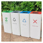 GLigeT Outdoor Trash can White Combined Trash Can Large-Capacity Square Sorting by Unknown