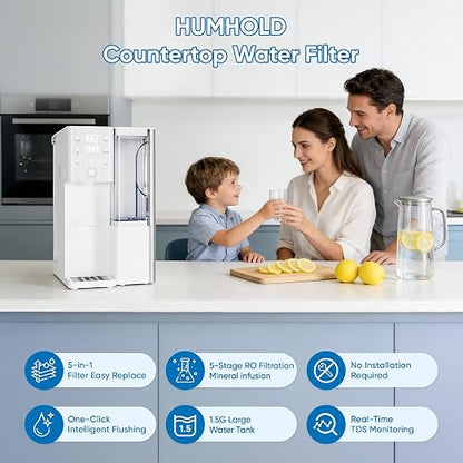 Water Filter Countertop Reverse Osmosis System 5-in-1 Countertop Water - Image 2