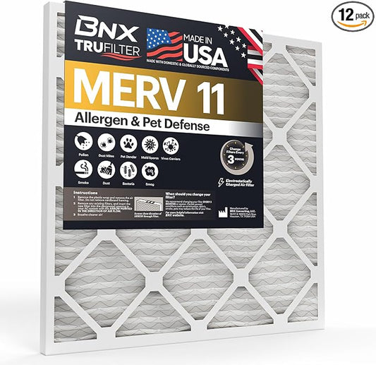BNX TruFilter 14x18x1 Air Filter MERV 11 (12-Pack by BNX
