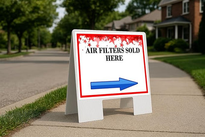 Air Filters Sold Here 4Th Of July American Flag Usa Patriotic Red Blue Stars by WorkHouseSigns