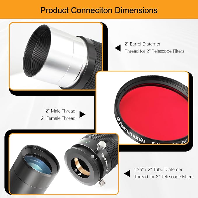 Astromania Telescope Accessory Set 12 Piece, 2 Inch Eyepiece and Filter - Image 5