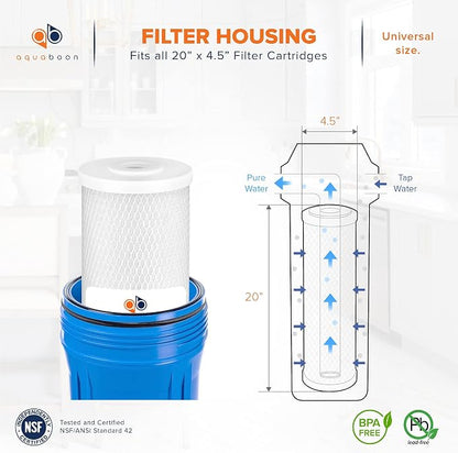 Aquaboon 20 x 4.5 Iron & Manganese Water Filter Cartridge – Reduces Iron & - Image 2