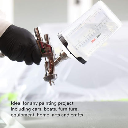 3M PPS 2.0 Spray Gun Cup, Lids and Liners Kit, 28 Ounces, 200-Micron Filter - Image 4
