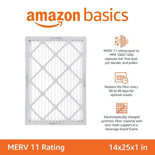Amazon Basics 14x25x1 Air Filter 6 Pack, MERV 11 AC Furnace Filters - Image 2