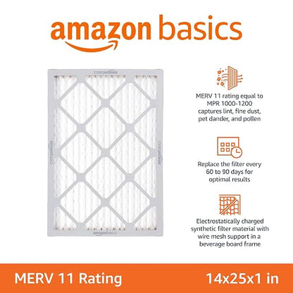 Amazon Basics 14x25x1 Air Filter 6 Pack, MERV 11 AC Furnace Filters - Image 2