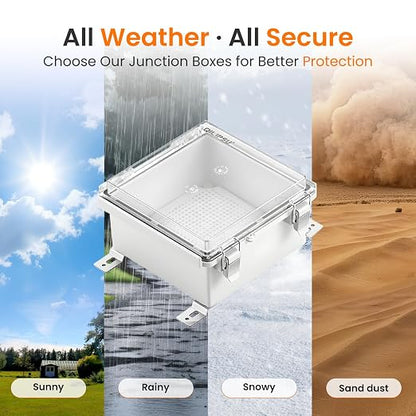 QILIPSU Waterproof Junction Box IP67 Outdoor Plastic Electrical Project - Image 5
