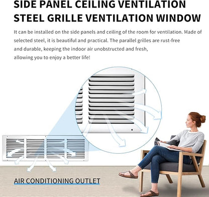 24x8 Return Air Grille, Air Return Vent Cover, Flat Vent Cover, Rejillas De - Image 7