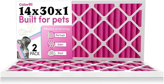 Colorfil 14x30x1 Air Filter | Made in the USA | Color Changing | Remove Cat and by ColorfilAirFilters