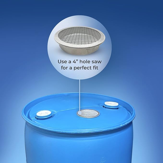 Aluminum Rain Barrel Screen - Image 3