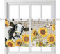 Yellow Sunflowers Kitchen Curtains 36 Inch Length, Small Window Curtains Tab Top by Unknown