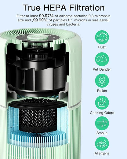 2 Pack Air Purifier for Home Bedroom - Image 4