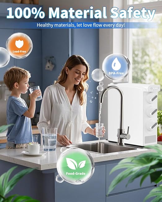 Reverse Osmosis System, Dual RO Water Filter, 800 GPD Fast Flow, 3:1 Pure to - Image 7
