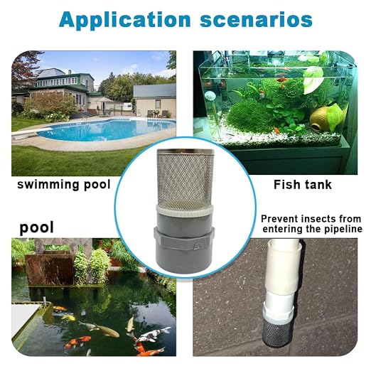 1 inch Stainless Steel Filter Cover Connected to 1 inch/DN25 Grey PVC Filter - Image 5