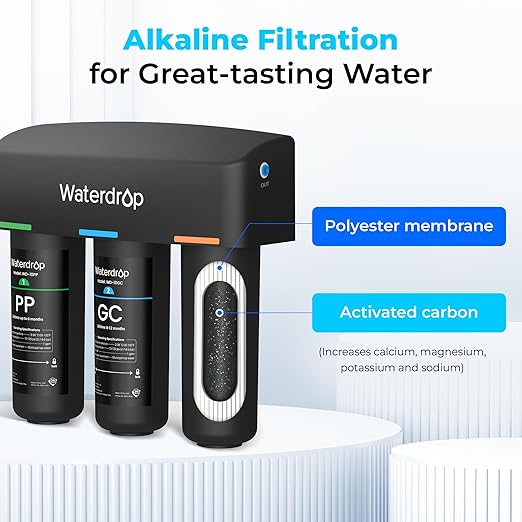 Waterdrop TSB-ALK 8 Layer Slightly Alkaline Under Sink Water Filter System - Image 6