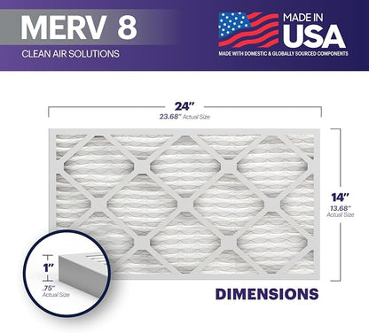 BNX TruFilter 14x24x1 Air Filter MERV 8 - Image 2