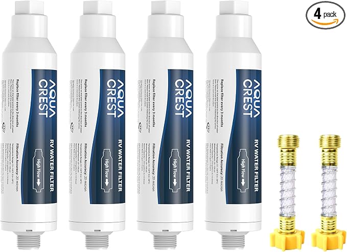 AQUA CREST RV Water Filter, RV Inline Water Filter by AQUACREST