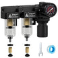 1/4" NPT Compressed air Dryer, Air Pressure Regulator Filter Combo, Air by ATINY