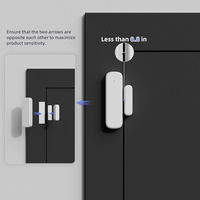 Door Chime, Door Sensor Chime When Door Opens, BITIWEND Door Entry Alarm for Business/Home/Office/Store, 600 FT Range, 32 Chimes 5 Adjustable Volume Door Ringer Alert 1Sensor + 1Receivers White