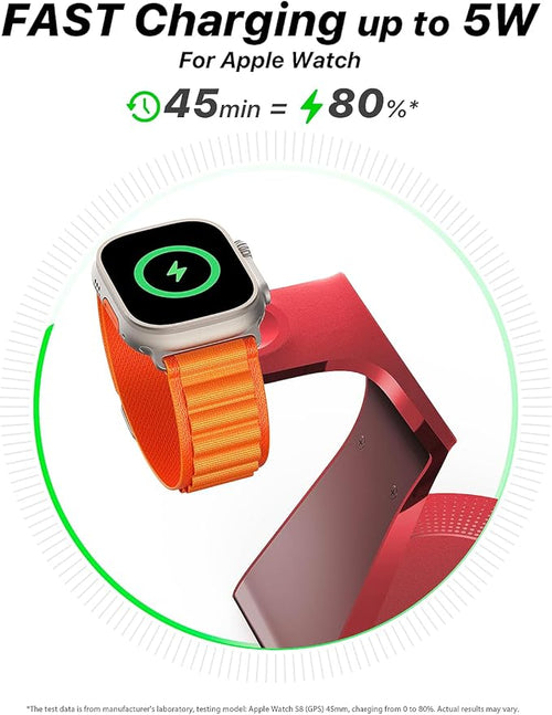 3 in 1 Charging Station for Apple Devices,Mag-Safe Charger Stand Fast Charging,Wireless Charger for iPhone 17/ Air/16/15/14/13/12 Series,& AirPods,& iWatch(USB-C Charger Included)