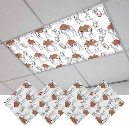 4 Pack Fluorescent Light Cover, Sand Camel Light Covers by Unknown