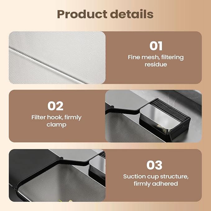 Corner Sink Strainer – PC ABS Iron Art 16.6x21.8x2cm | Foldable Basket Strainer - Image 6
