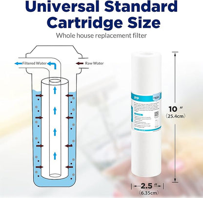 Membrane Solutions 10 Micron Sediment Water Filter Replacement Polypropylene - Image 2