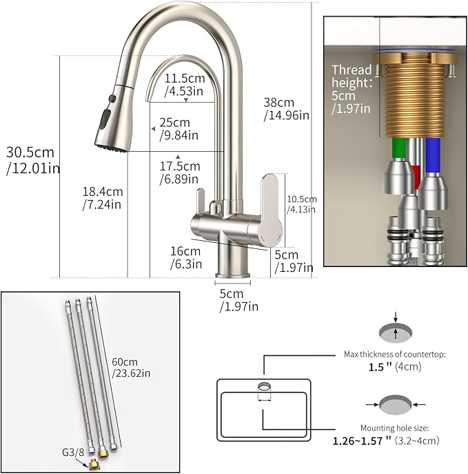 Kitchen Sink Faucet with Pull - Image 5