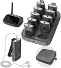 Avantree Audiplex MX – Multi-Channel Assistive Devices for Churches & Translation, 30ms Low Latency, Superior Sound, Group Listening System with Audio Transmitter & 10 Receivers for Classroom, Seminar