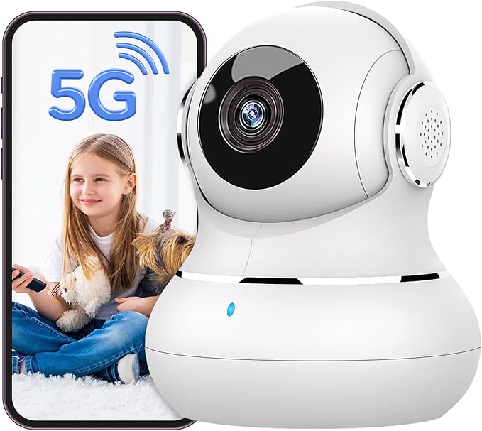 litokam 5MP Indoor Security Camera, 5G/2.4G WiFi Home Security Cameras with Phone App, Pet Cam for Baby Monitor with AI Motion Detection & 2-Way Audio, Night Vision, Compatible with NVR/Alexa
